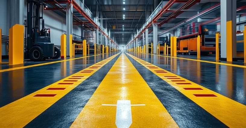 Piso Epóxico para Seguridad y Señalización Industrial